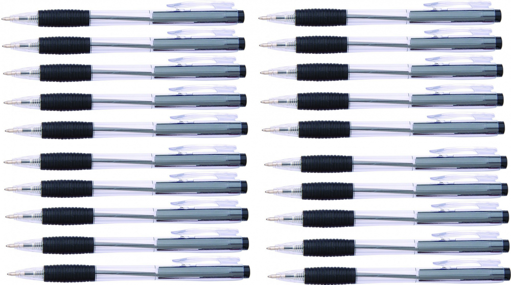 100x Długopis automatyczny Office Products, 0.7mm, czarny