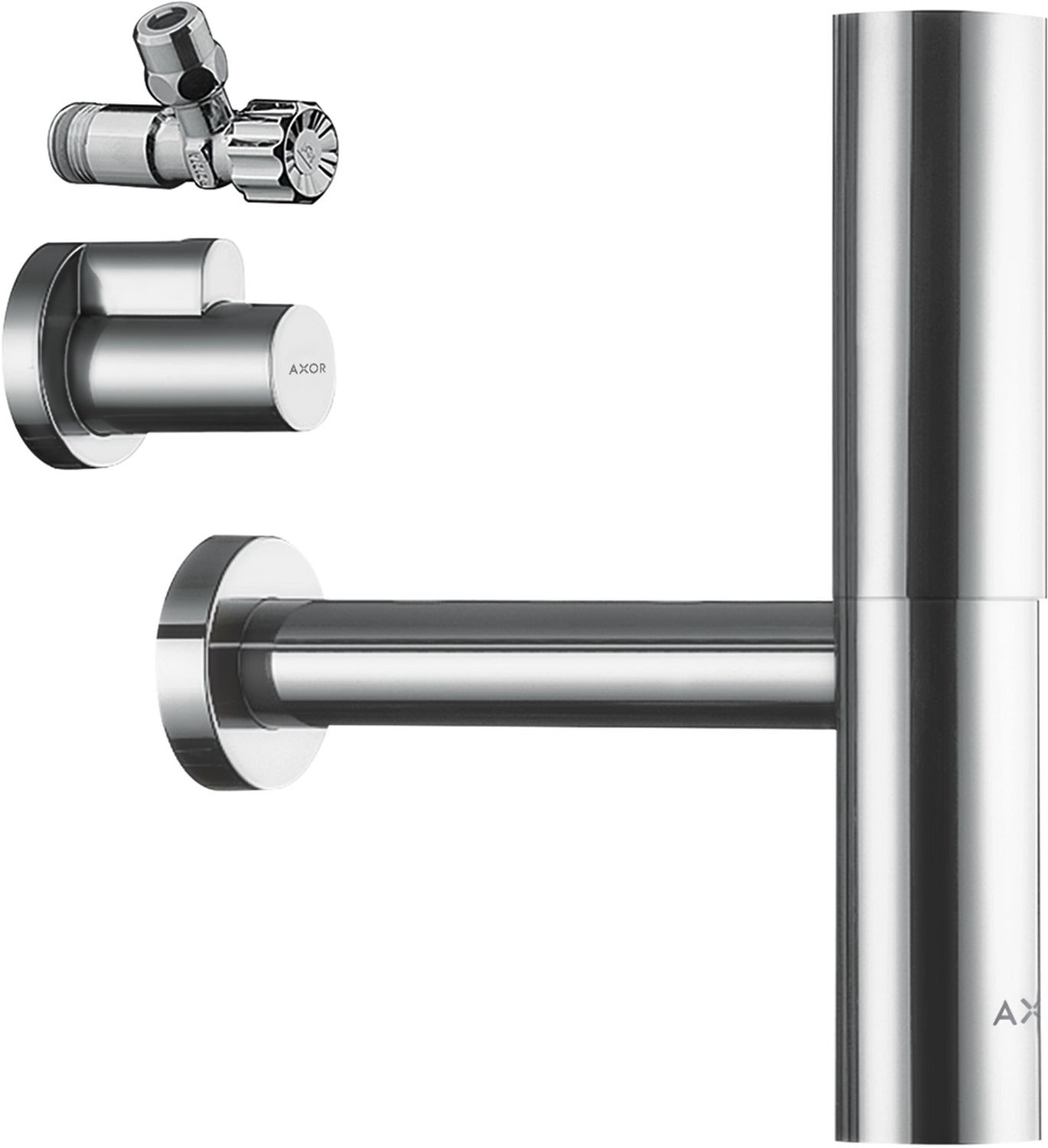 Axor Flowstar syfon z zaworem kątowym i osłonką chrom 51304000