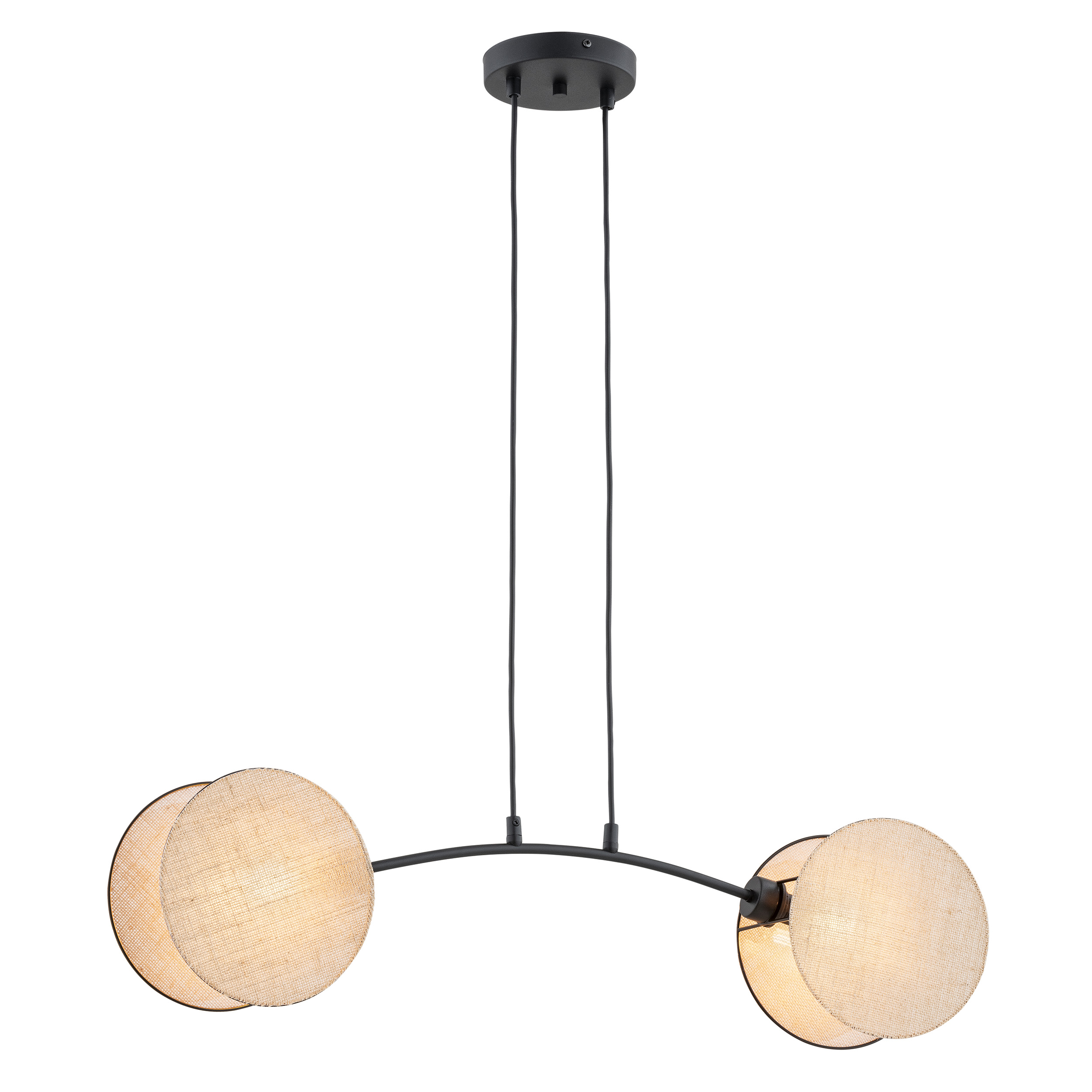 Emibig Motif lampa wisząca 2x10 W czarna-piaskowa-szary/popielaty 1328/2