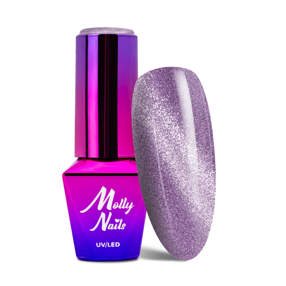 Lakier hybrydowy LED/UV Gel Polish Molly Nails Cat Eye Womanity Nr 442 Miss Violet 8g