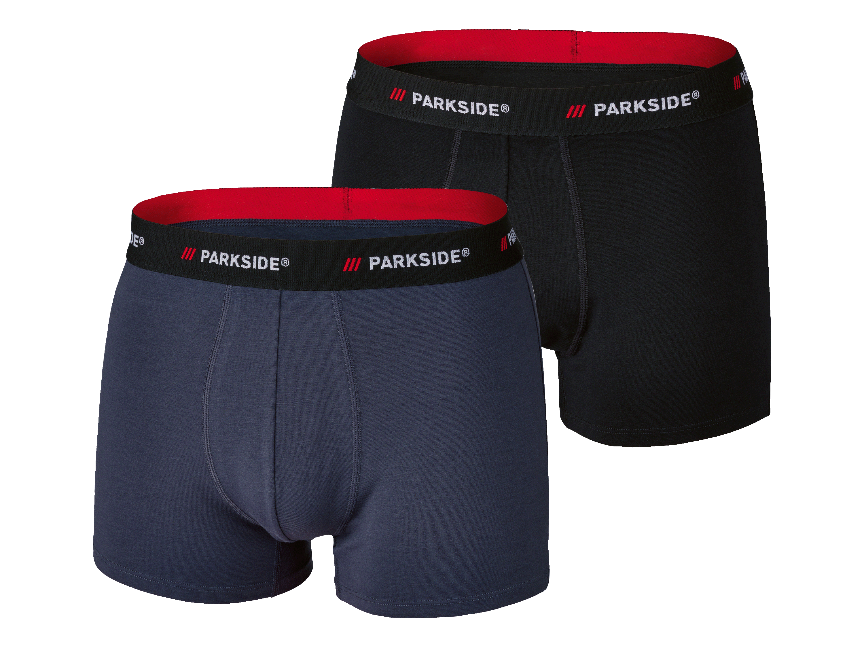 Parkside Bokserki męskie z bawełną, 2 pary Czarny/ niebieski, 6/L