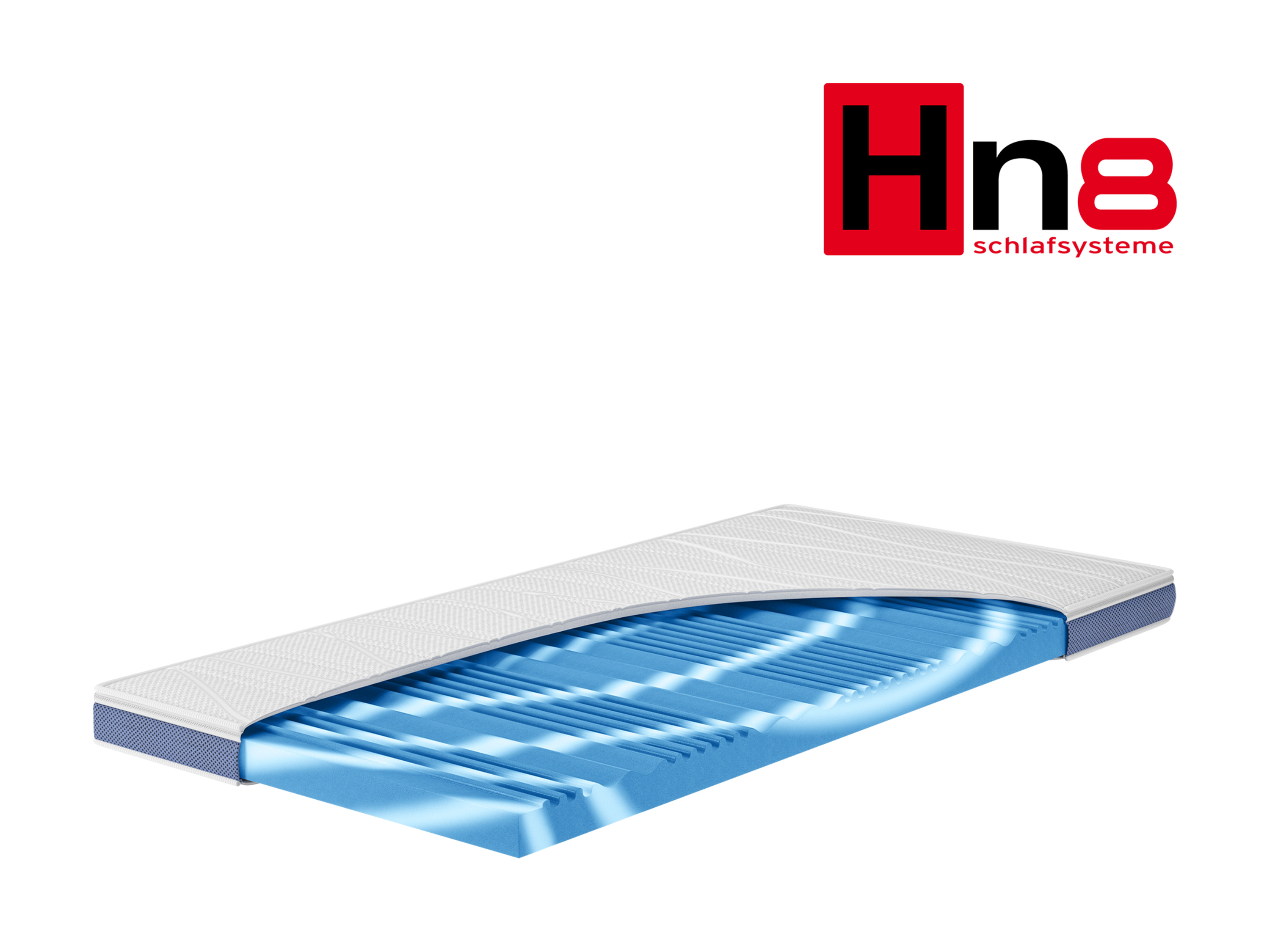 Hn8 Schlafsysteme Nakładka na materac Surf 100, 7-strefowy rdzeń z pianki żelowej, pokrowiec Cool-Effect H2, 90 x 200