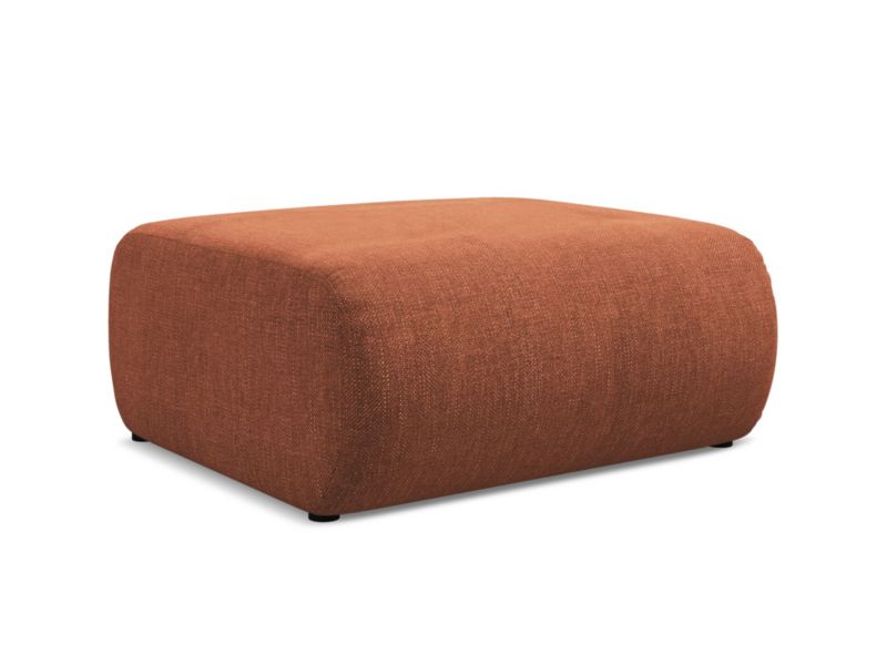 Pufa Makamii Ekahi z tkaniny szenilowej 94x89 cm terakota 1 szt.
