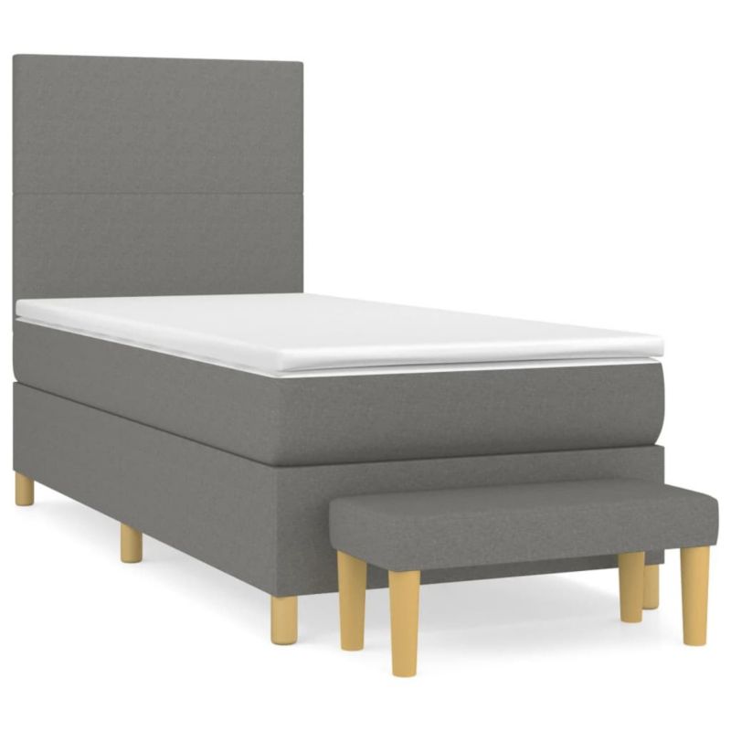 Łóżko kontynentalne WaszeMeble 80x200 cm ciemnoszara WM-3136950 1 szt.