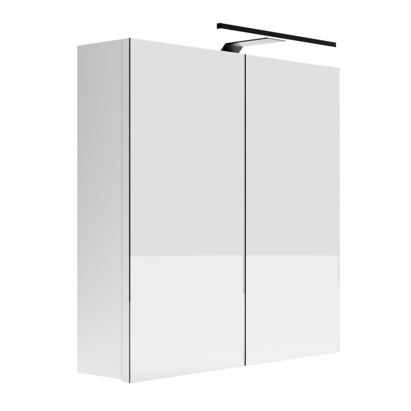 Szafka Łazienkowa SKXMeble Wisząca z Lustrem i Podświetleniem LED Elza Biały 60x90x14 1szt.