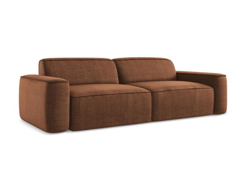 4-osobowa kanapa modułowa Makamii Omao z tkaniny strukturalnej 244x102 cm terakota 1 szt.