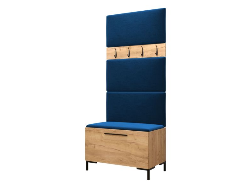 Garderoba MIRJAN 24 Zilion III dąb craft + granatowy 1 kpl.