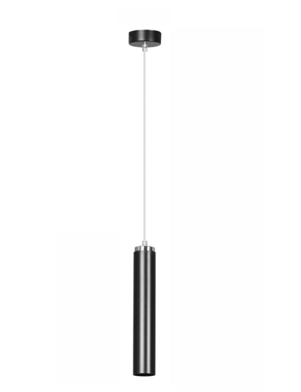 Lampa sufitowa Emibig Luna czarna-chromowana wym: 100 x 8 x 8 cm 1xGU10 x 10W 1 szt.