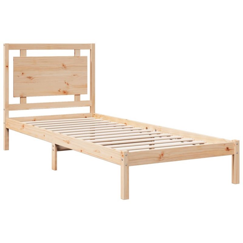Łóżko drewniane WaszeMeble 100x220 cm brązowe WM-3309199 1 szt.