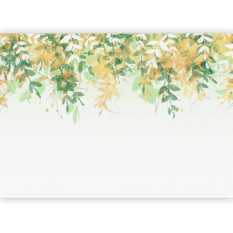 Fototapeta flizelinowa Artgeist 170 g/m2 wodoodporna Liście biała 250x175 (5 części) 10115aa rolka 1 szt