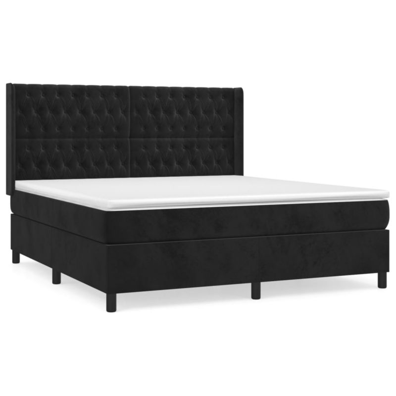 Łóżko z materacem WaszeMeble 180x200 cm czarny WM-3132875 1 szt.