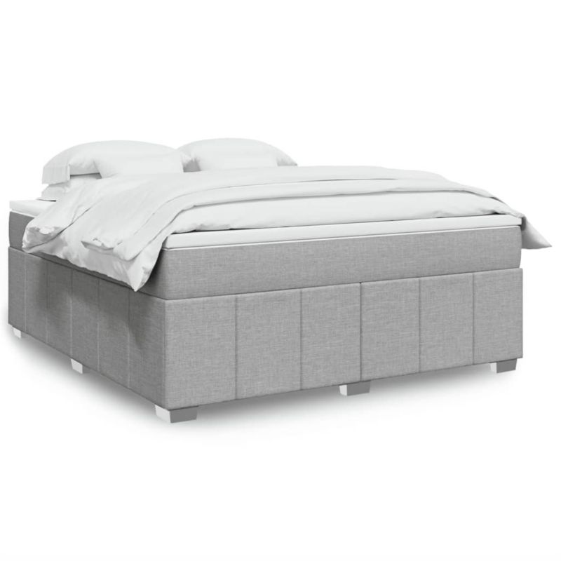 Łóżko kontynentalne WaszeMeble 180x200 cm jasnoszare WM-3285491 1 szt.