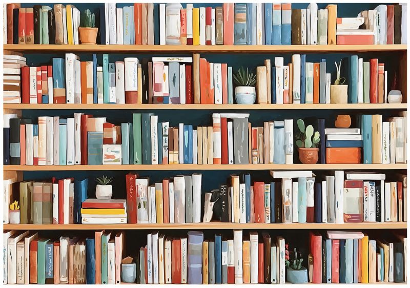 Fototapeta WALLARENA Do Sypialni Salonu Na Flizelinie Biblioteka Regał Książki Brązowy 250x175 cm 16107VX5 1 szt.