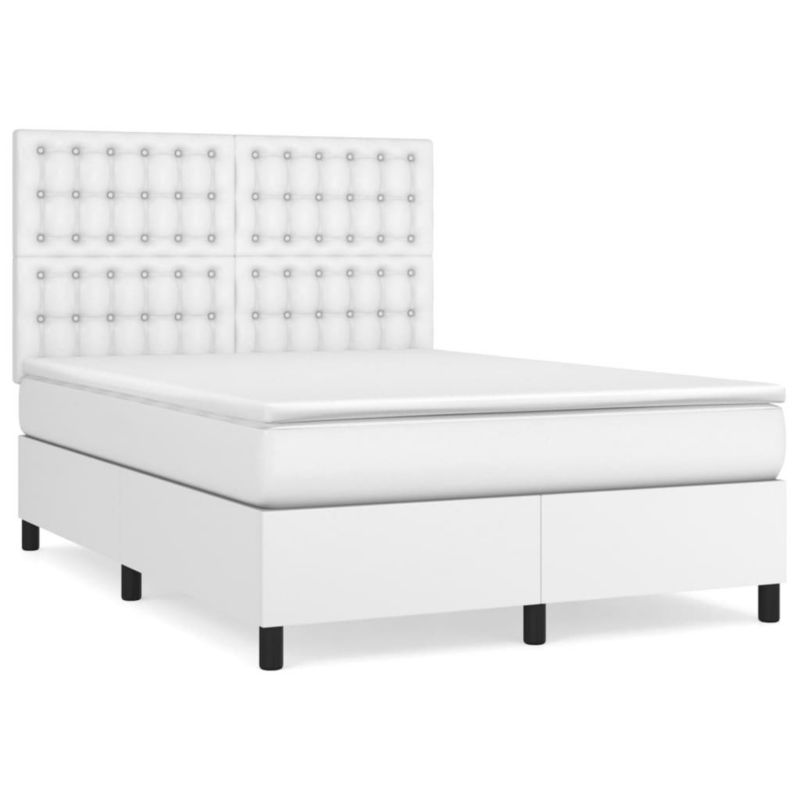Łóżko kontynentalne WaszeMeble 140x190 cm białe WM-3142840 1 szt.