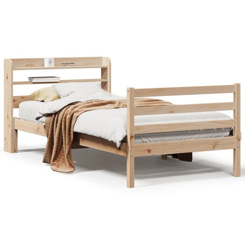 Łóżko drewniane WaszeMeble 90x200 cm brązowe WM-3306639 1 szt.
