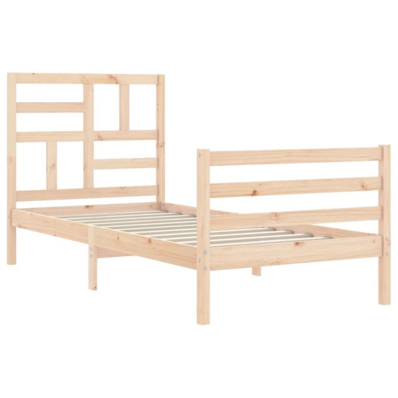 Łóżko drewniane WaszeMeble 100x200 cm brązowe WM-3194886 1 szt.