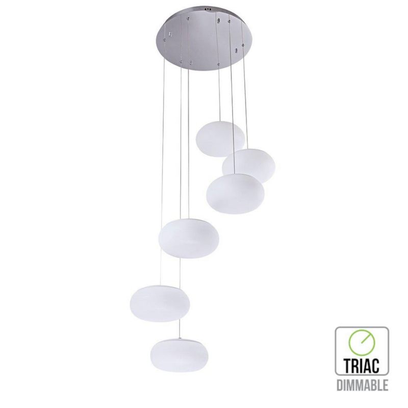 Lampa wisząca V-TAC Vt-7390 biała wym: 200 x 39 x 39 cm wbudowany LED 72W 1 szt.