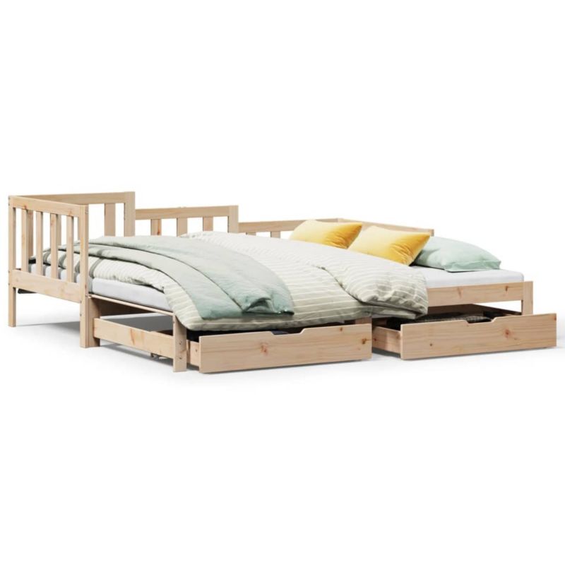Łóżko dzienne WaszeMeble 90x200 cm rozsuwane brązowe WM-3302221 1 szt.