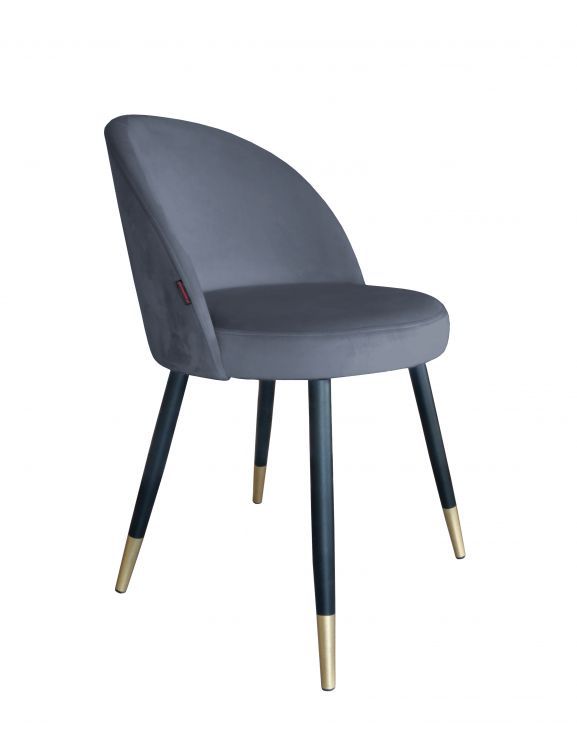 Krzesło TANEW BL VELVET GOLD ciemno szare ATOS 1 szt.