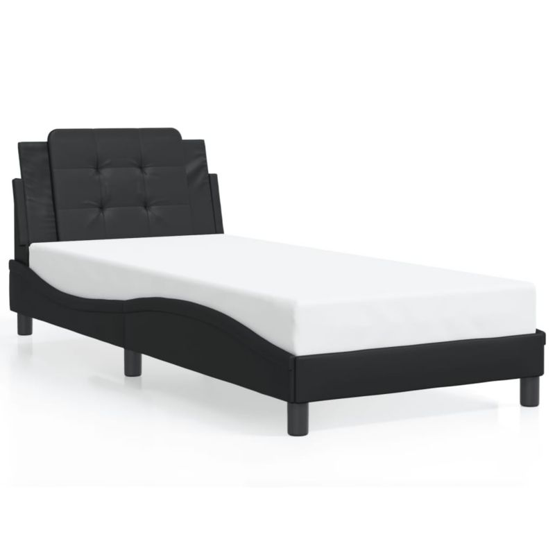 Łóżko tapicerowane WaszeMeble 100x200 cm czarna WM-3214089 1 szt.