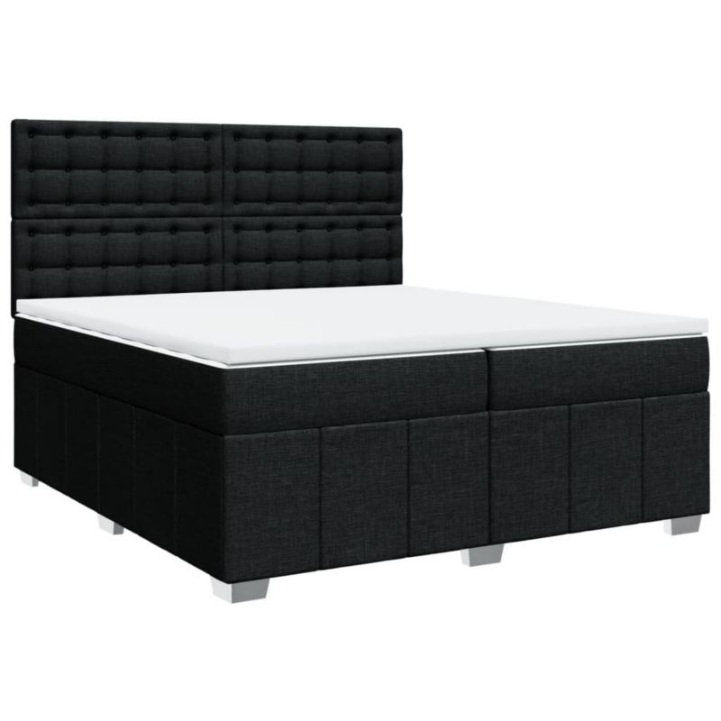 Łóżko kontynentalne WaszeMeble 200x200 cm czarne WM-3294091 1 szt.