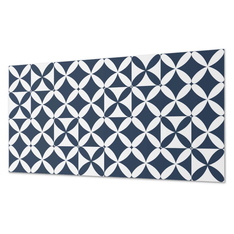 Komplet Kafelków PCV ArtPrintCave 40x20 cm Geometryczny wzór kwiatów 10 szt.