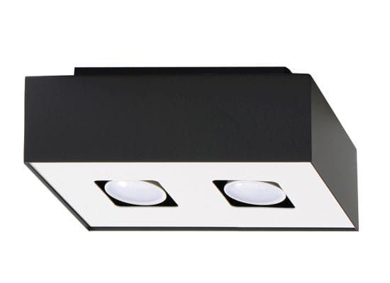 Oprawa sufitowa spot Sollux Lighting Mono czarno-biały 2 x GU10 x 40W IP20 wym: 24 x 14 cm - 1 szt.