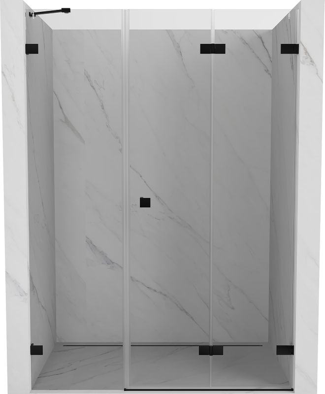 Drzwi prysznicowe składane Mexen Lunar-F czarne 135x200 cm 836S-135-050-70-00-P 1 szt.