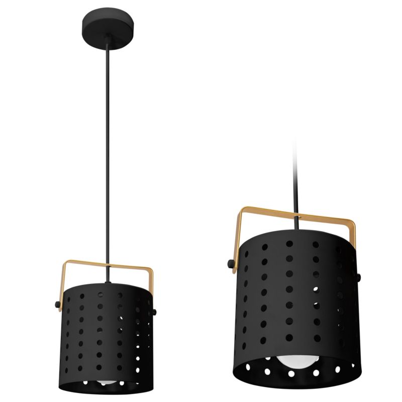 Lampa Sufitowa Wisząca Toolight App956-1Cp Round Czarny 1 Szt