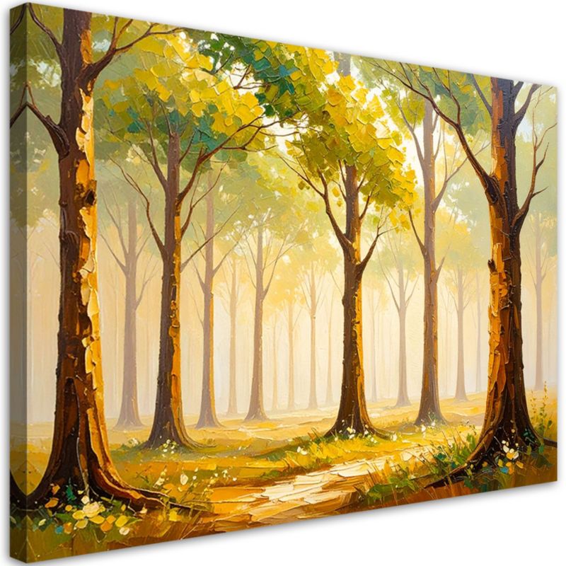 Obraz do salonu sypialni jadalni Feeby Drzewa Pejzaż Las 100x70cm 1szt