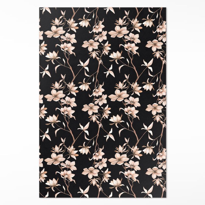 Ozdobna Wykładzina Winylowa Wallfluent 90x60 cm Jasne kwiaty na gałązkach 1 szt.