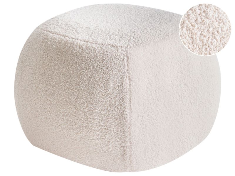Puf Barron Boucle Złamana biel 50 cm 1 szt.