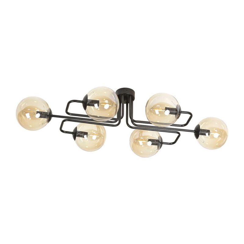 Lampa sufitowa Emibig Brendi czarno-miodowy wym: 32 x 93 cm 6xE14 x 40W 1 szt.