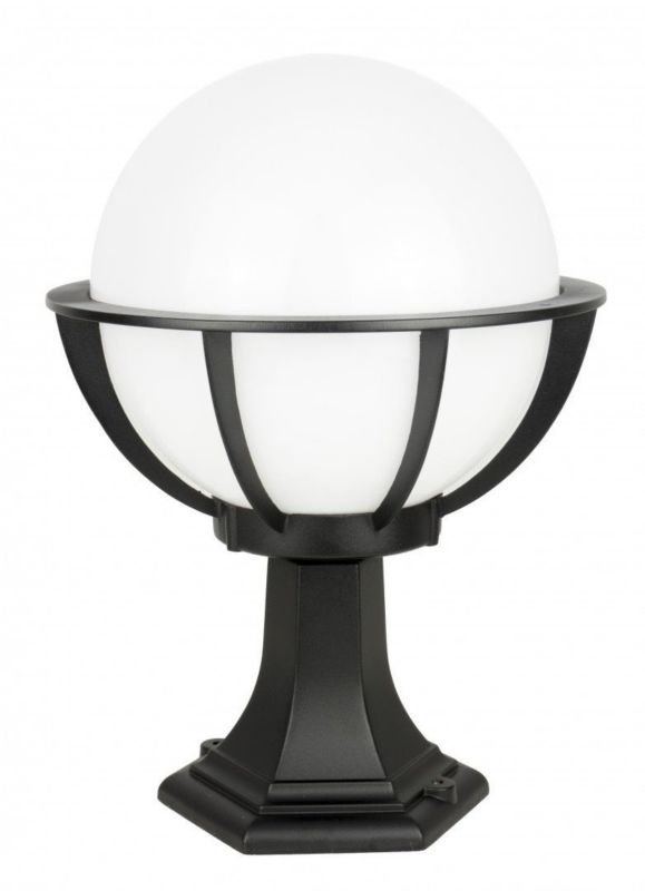 Lampa ogrodowa stojąca SU-MA Kule czarno-biała kula 1 x E27 x 20W IP43 wym: 43 x 30 x 30 cm - 1 szt.