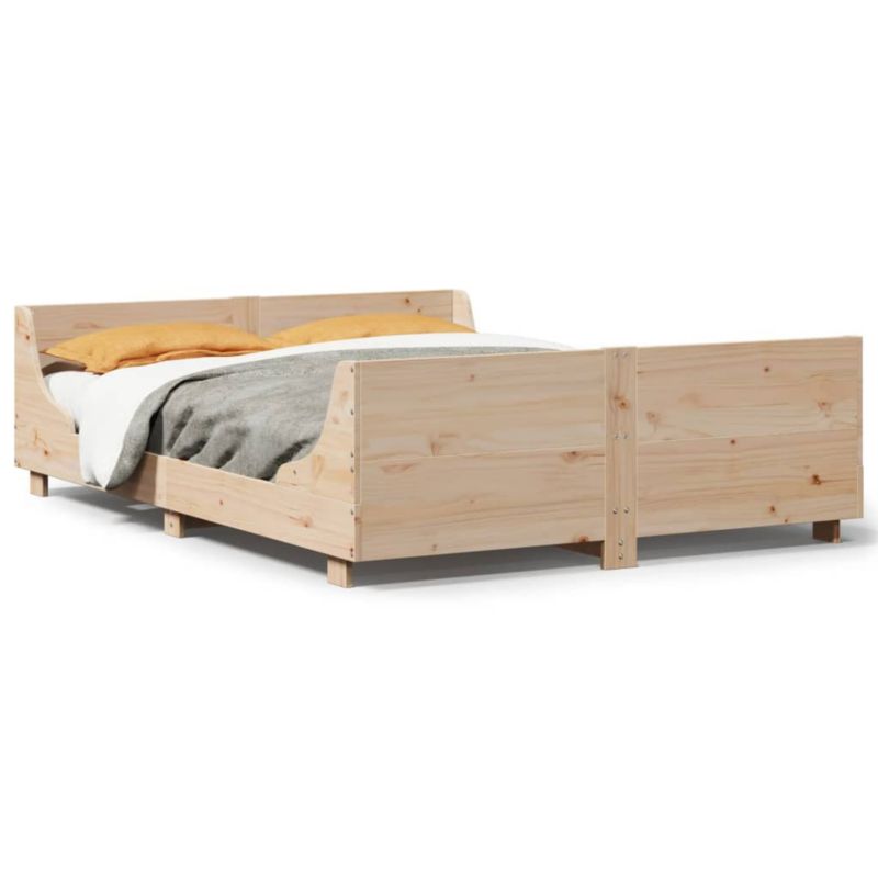Łóżko drewniane WaszeMeble 160x200 cm brązowe WM-3302276 1 szt.