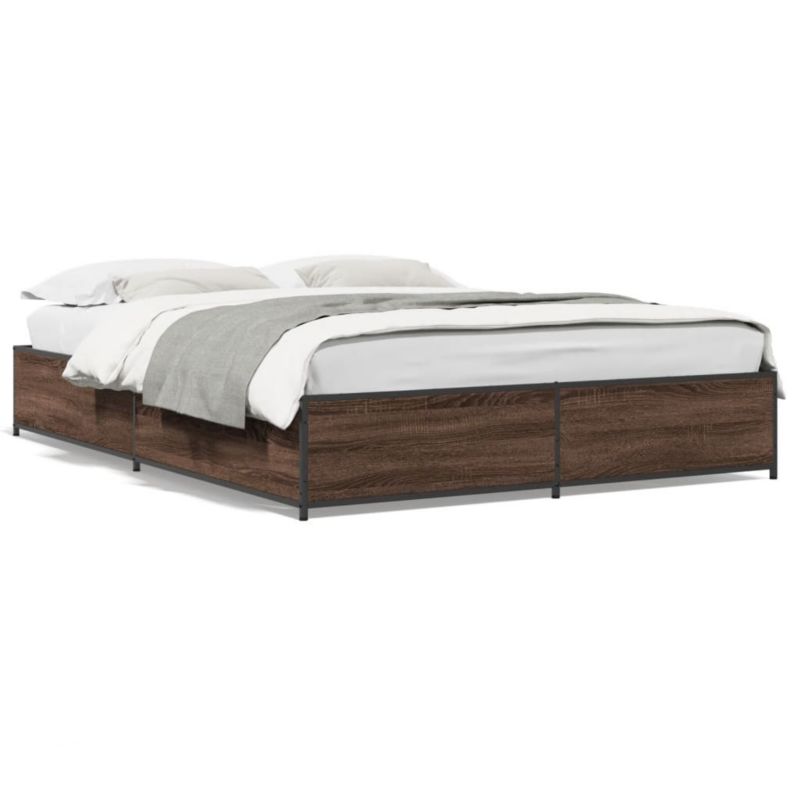Łóżko metalowe WaszeMeble 135x190 cm brązowy WM-3279861 1 szt.