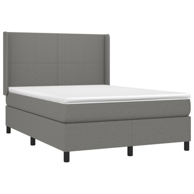 Łóżko kontynentalne WaszeMeble 140x190 cm ciemnoszara WM-3138150 1 szt.