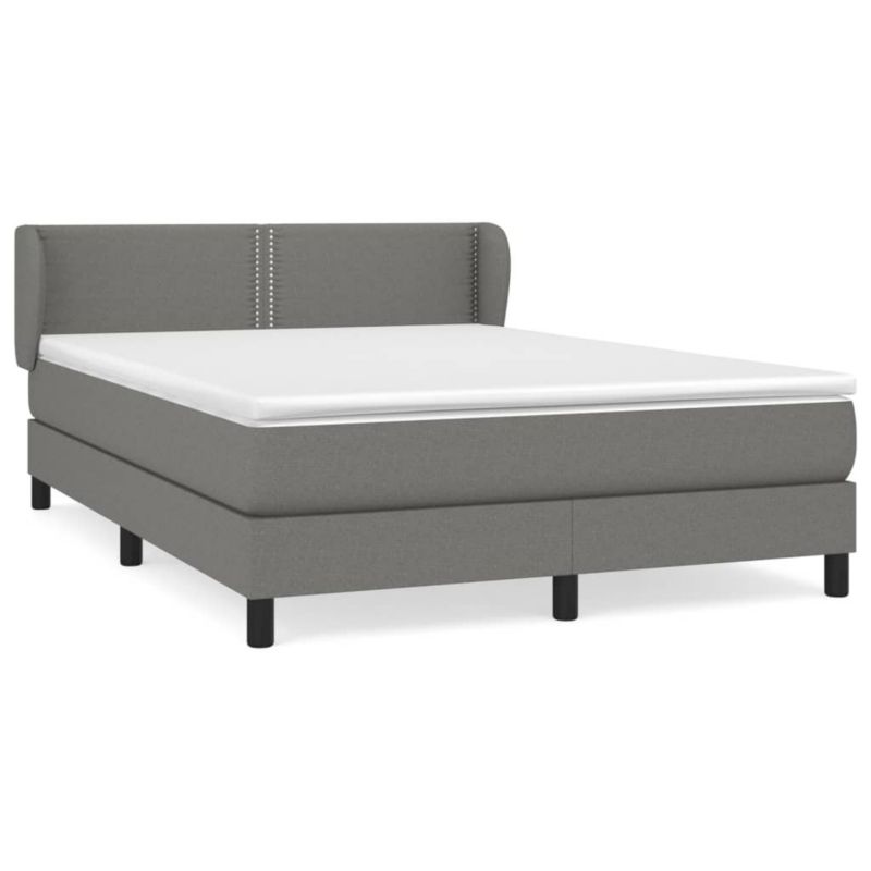 Łóżko kontynentalne WaszeMeble 140x190 cm ciemnoszara WM-3126158 1 szt.