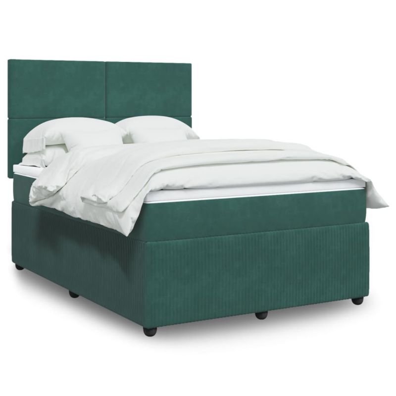 Łóżko kontynentalne WaszeMeble 140x190 cm zielone WM-3294631 1 szt.