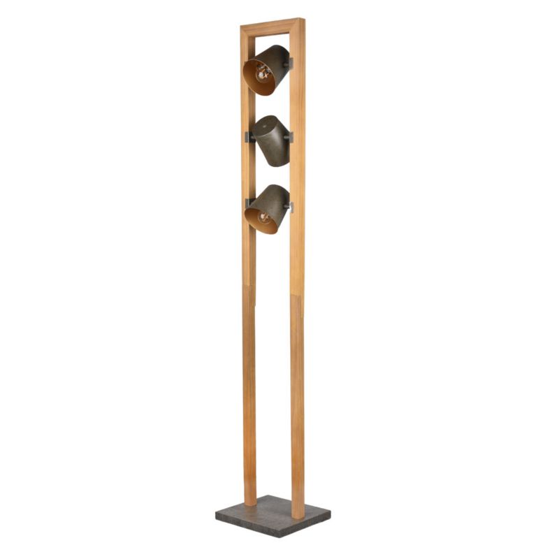 Lampa podłogowa stojąca Trio Bell jasne drewo-brąz 3 x E14 x 25W wym: 150 x 25 x 25 cm - 1 szt.