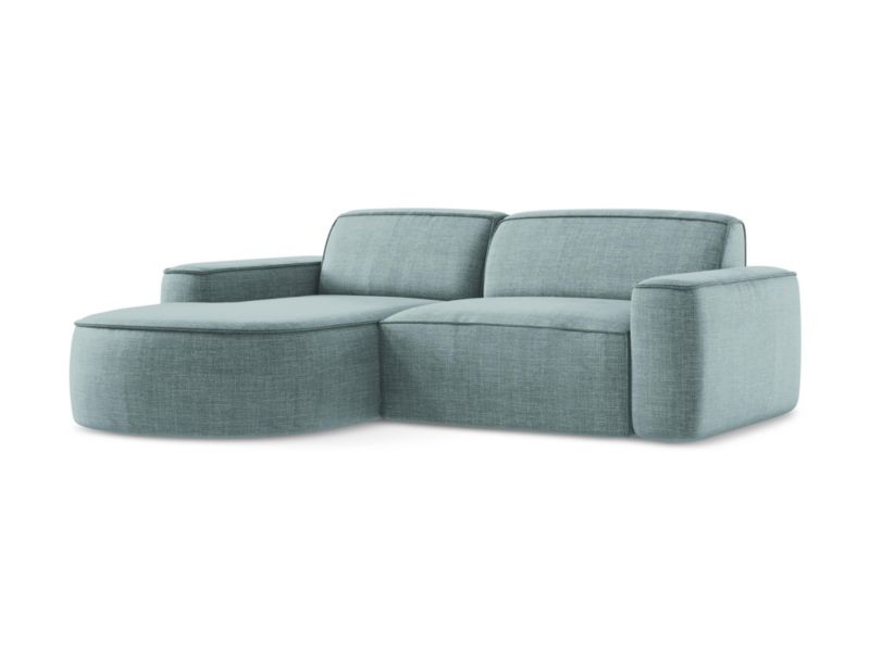 Narożnik lewostronny Makamii Omao z tkaniny strukturalnej 224x166 cm jeans 1 szt.