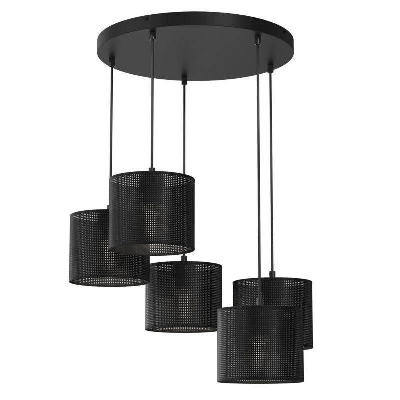 Lampa wisząca Luminex Loft Shade czarny matowy wym: 110 x 58 x 58 cm 5xE27 x 15W 1 szt.