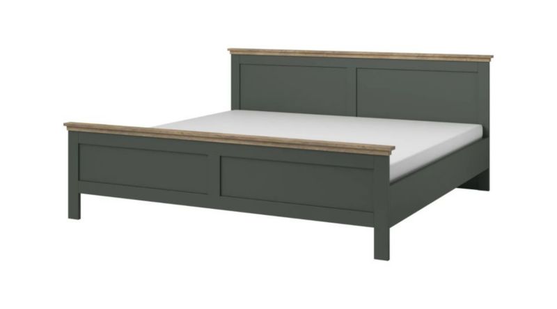 Łóżko HELVETIA EVORA 140x200 zielone/dąb lefkas 1 szt.