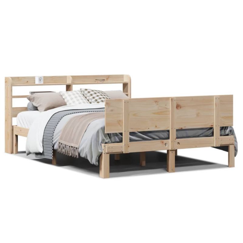 Łóżko drewniane WaszeMeble 160x200 cm brązowe WM-3306831 1 szt.