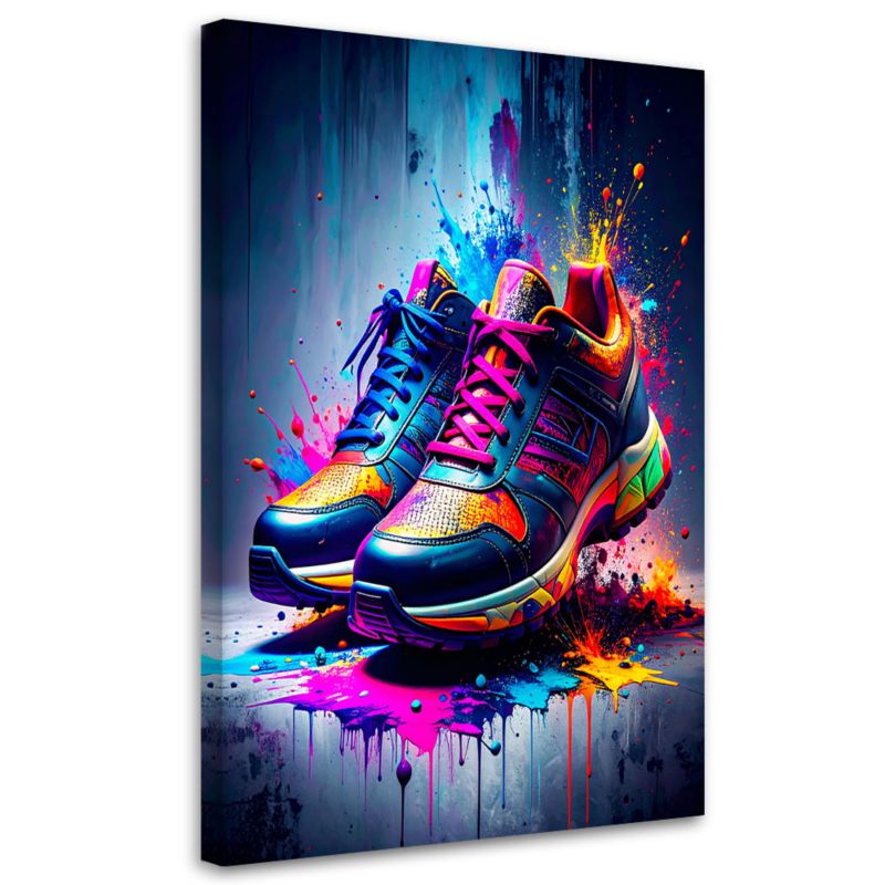 Obraz canvas młodzieżowy Feeby Graffiti Kolorowe Buty Street Art 70x100cm 1szt