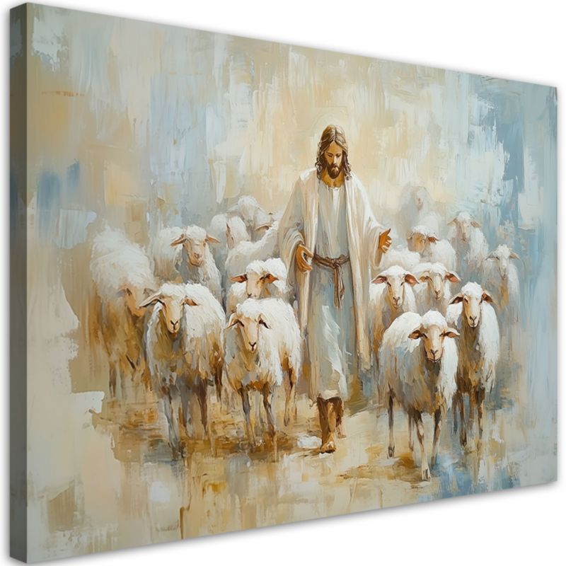 Obraz religijny Feeby Jezus Dobry Pasterz 90x60cm 1szt