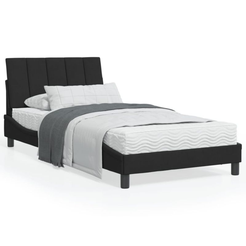 Łóżko tapicerowane WaszeMeble 100x200 cm czarne WM-3208582 1 szt.