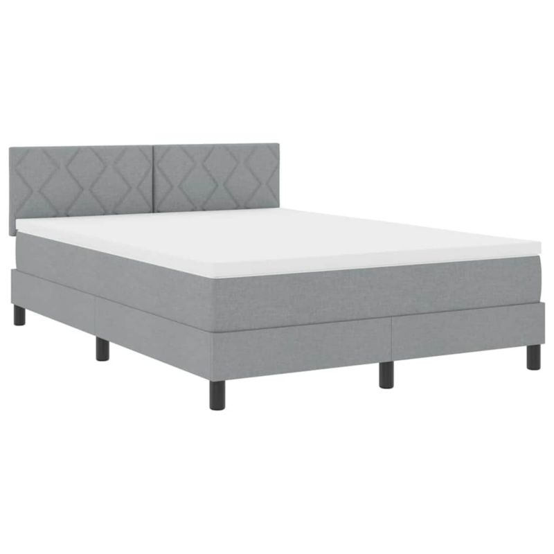 Łóżko z materacem WaszeMeble 160x200 cm jasnoszary WM-3338776 1 szt.
