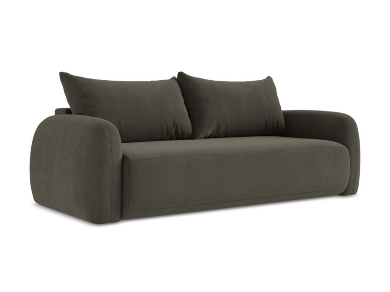 Kanapa 3-osobowa z funkcją spania Makamii Hale z tkaniny strukturalnej 250x112 cm kreci 1 szt.