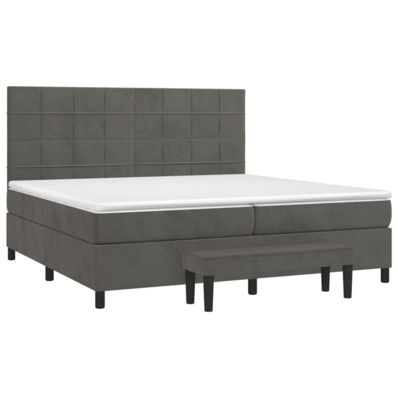 Łóżko kontynentalne WaszeMeble 200x200 cm ciemnoszary WM-3137864 1 szt.